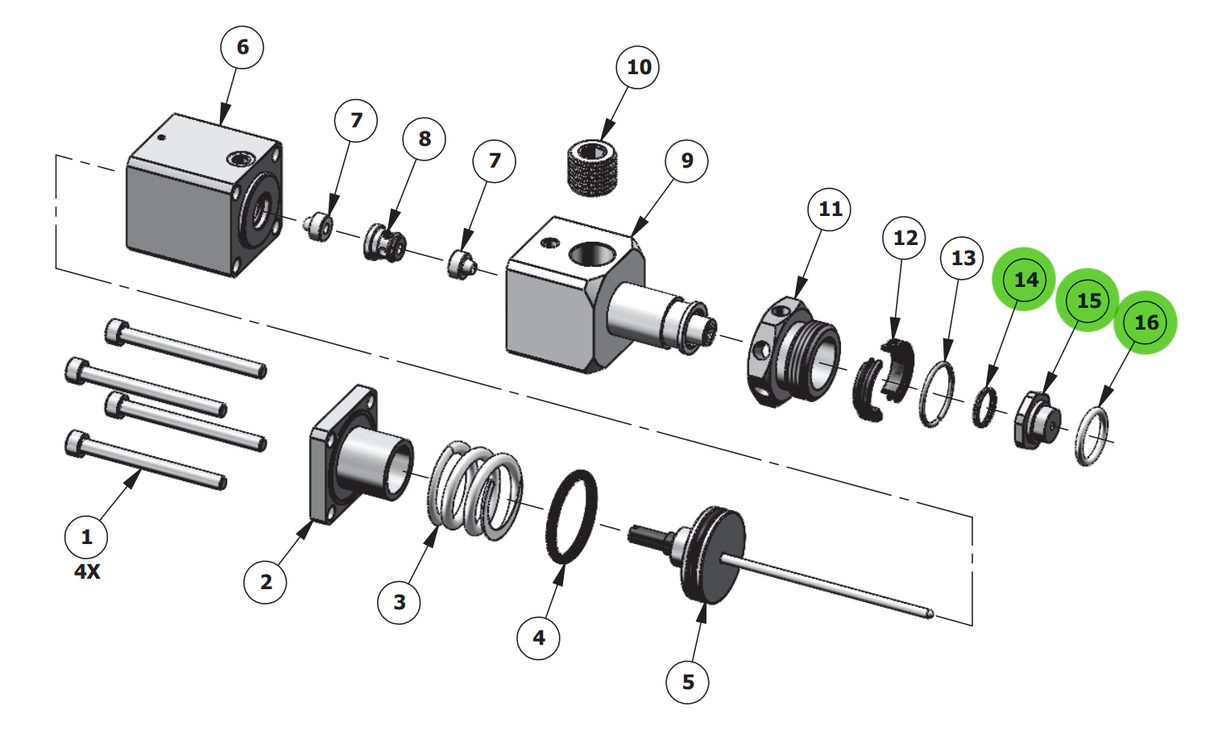 Binks 240-2049 HP CCV Seal Kit, Seat