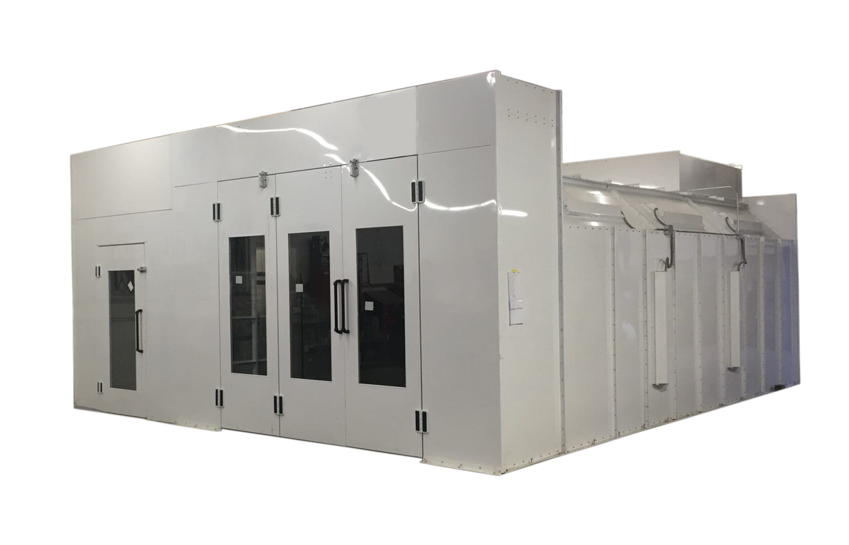 Total Finishing Automotive Semi-Downdraft Tower Paint Spray Booth - Single Wall