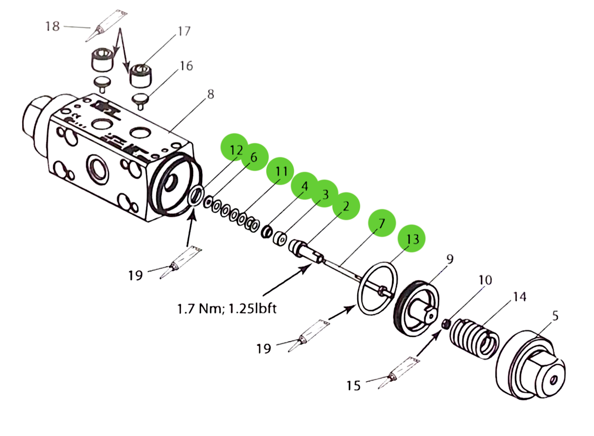 Wagner 384912 Service Kit Paint Valve TC 2.6 PV400