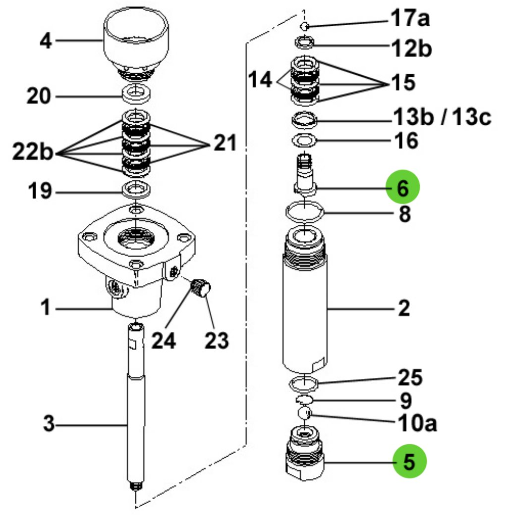 Sames® 144-960-095 Servicing Kit, Chevron Seals; 20C100