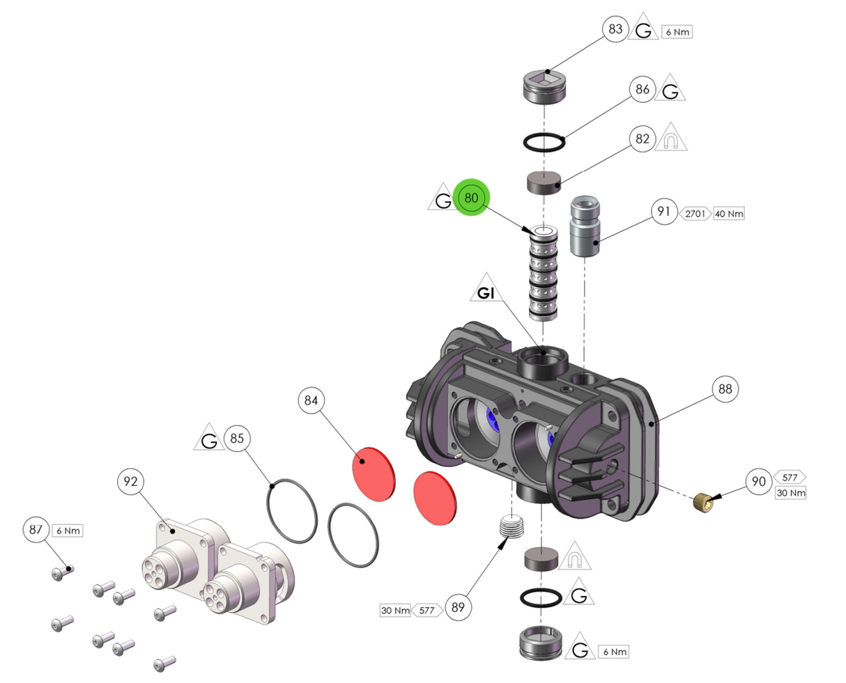Binks 0115-010015 Maple Pump Air Valve Spool & Sleeve Assembly
