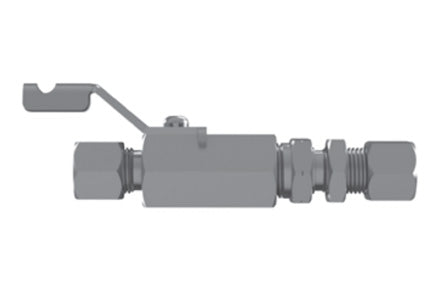 Hosco SSBV Series Ball Valve, Common Configurations, Tube Fitting x Bulkhead Tube Fitting (Various Size Options)