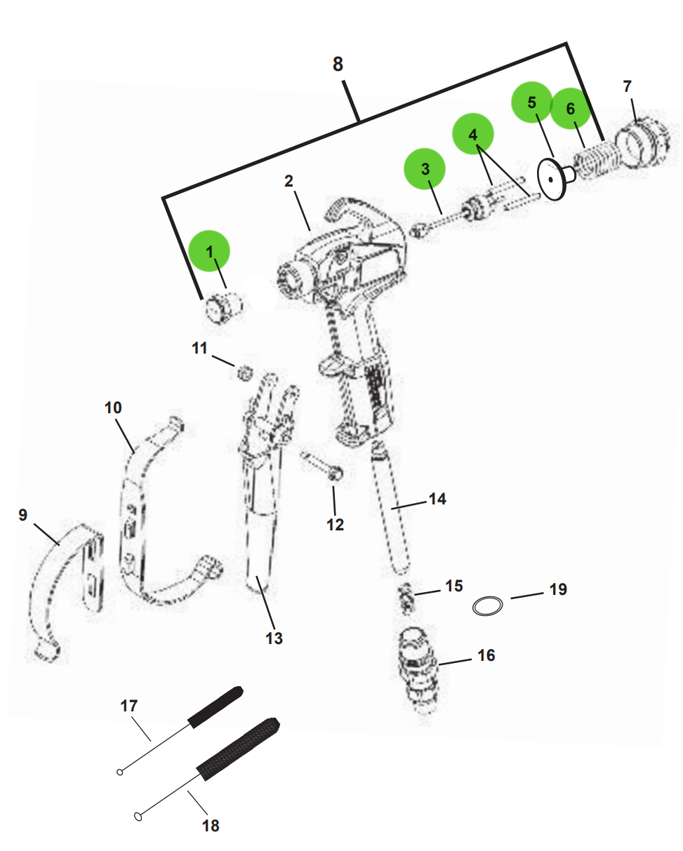 TriTech T750 Spray Gun Repair Kit