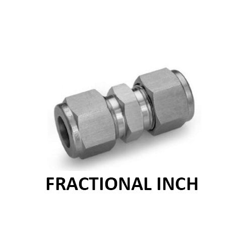 Hosco 316 Stainless Steel Compression & Instrumentation Fittings, Union, Fractional Inch (Various Size Options)