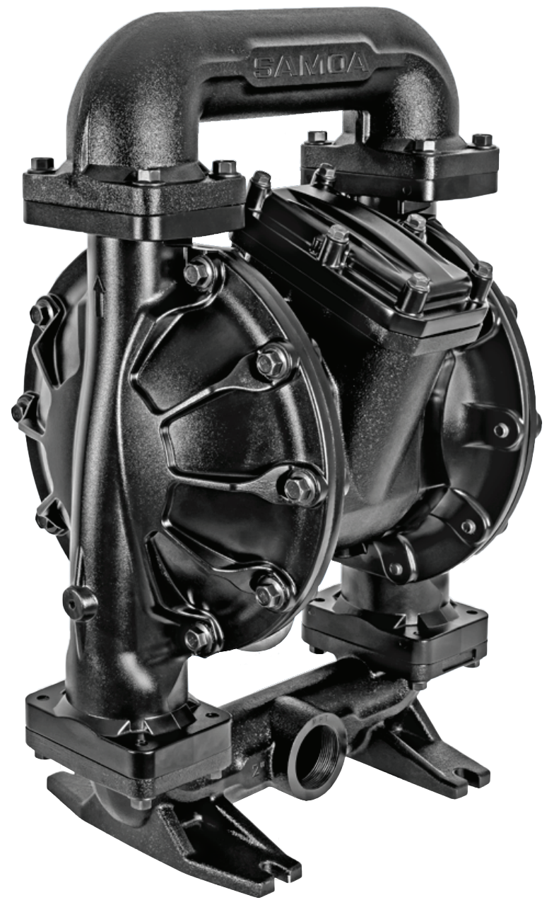 Samoa UP20 Metallic Pivot Series 2" Air-Operated Double Diaphragm Pump - Total Finishing Supplies