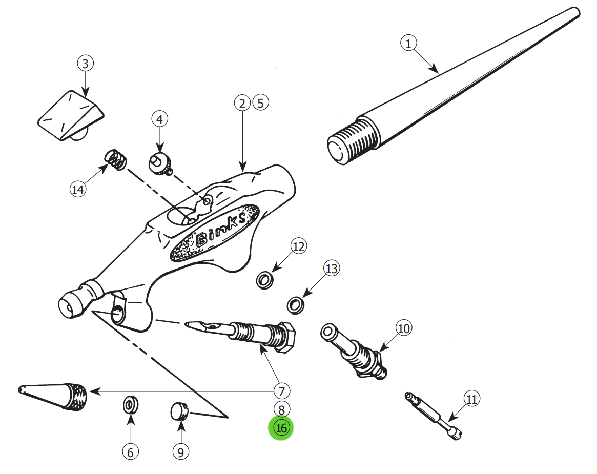 Binks 59-101 Wren Fluid Control Assembly C