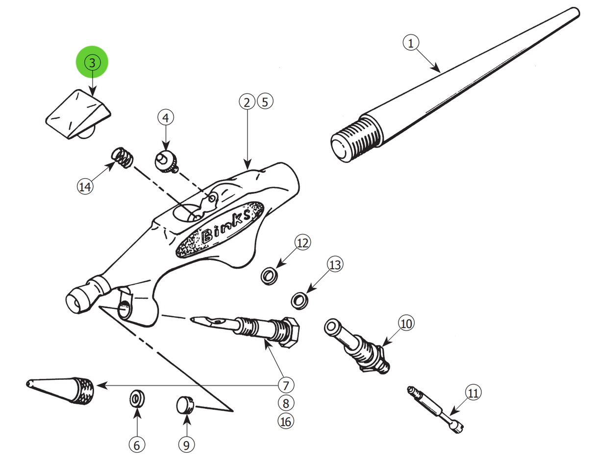 Binks 59-3 Wren Airbrush Trigger Button
