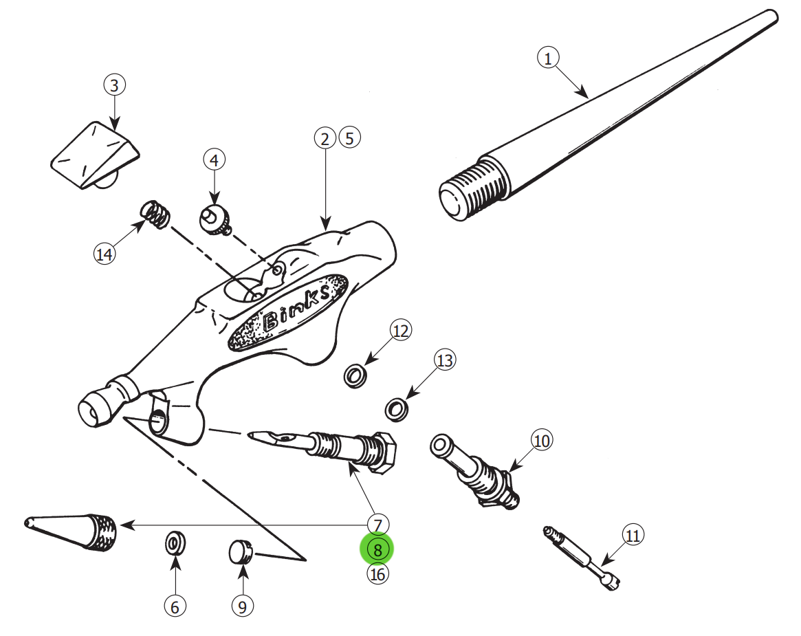 Binks 59-10 Wren Fluid Control Assembly B
