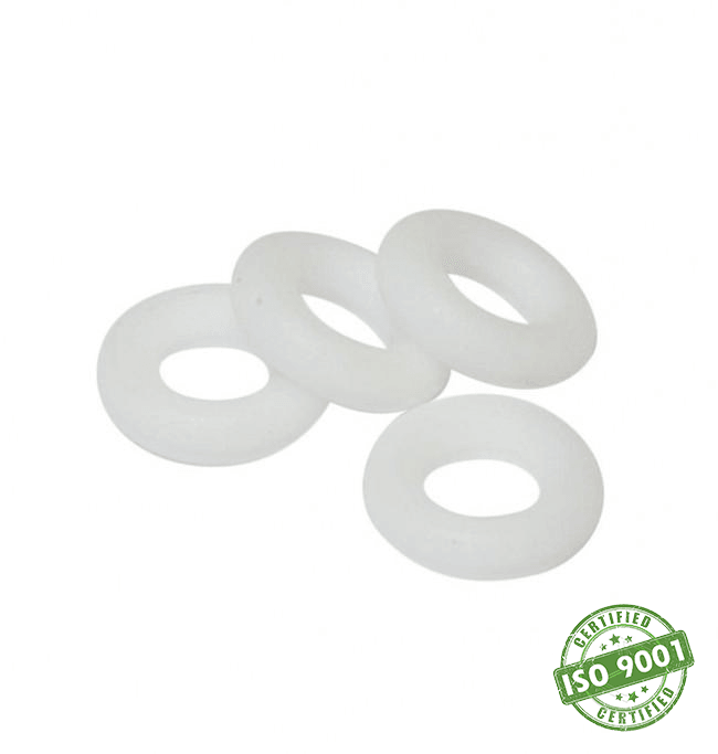 White PTFE Teflon O-ring tip seals compatible with SAMES® KREMLIN® 129.529.903 for Airmix® spray gun tip sealing (non-OEM replacement)
