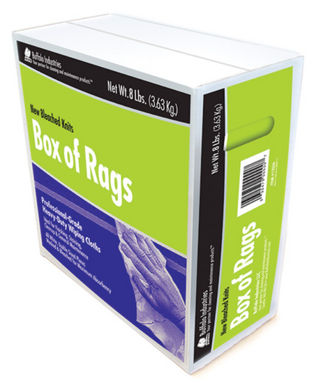 Buffalo Industries New Bleached Knits Cloth Rags - Total Finishing Supplies