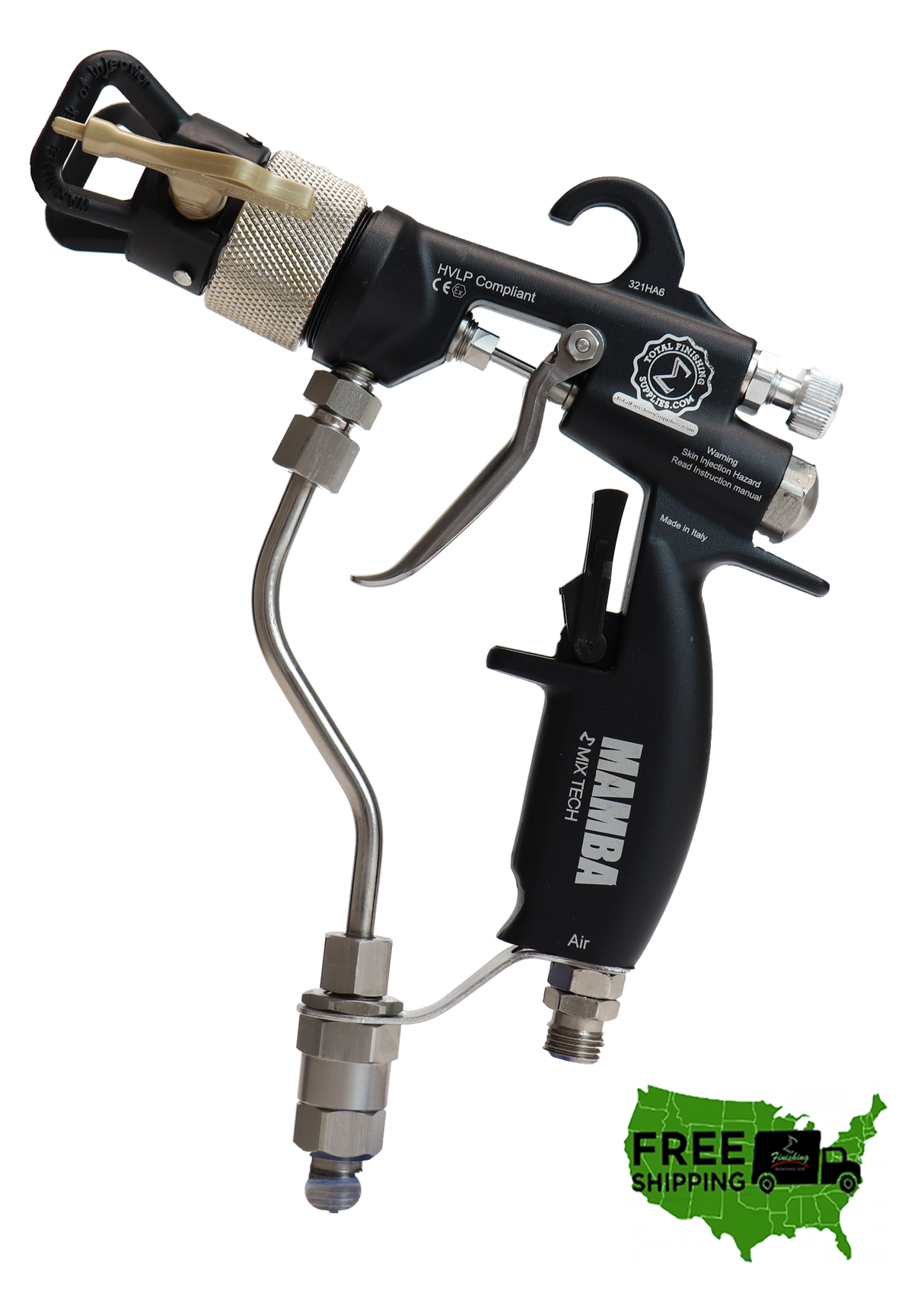 MAMBA® Mix-Tech Air Assisted Airless Manual Spray Gun with Reversible Tip