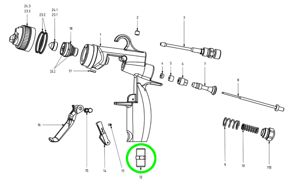 VIPER® Air Inlet 1/4" - Total Finishing Supplies