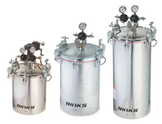 Binks Pressure Feed ASME Tanks, Stainless Steel - Total Finishing Supplies