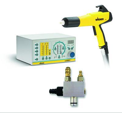 Wagner PEM-X1 Powder Coating Kit w/ Wide Spray Nozzle, Controller, Pump - Total Finishing Supplies