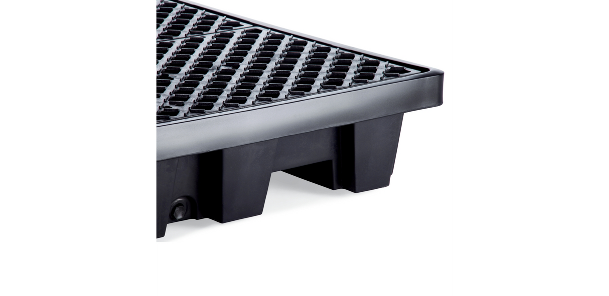 Heavy-Duty 4-Drum Polyspill Pallet Holds (4) 55 Gal. Drums 51 X 10 66 Sump Capacity Spill Pallets