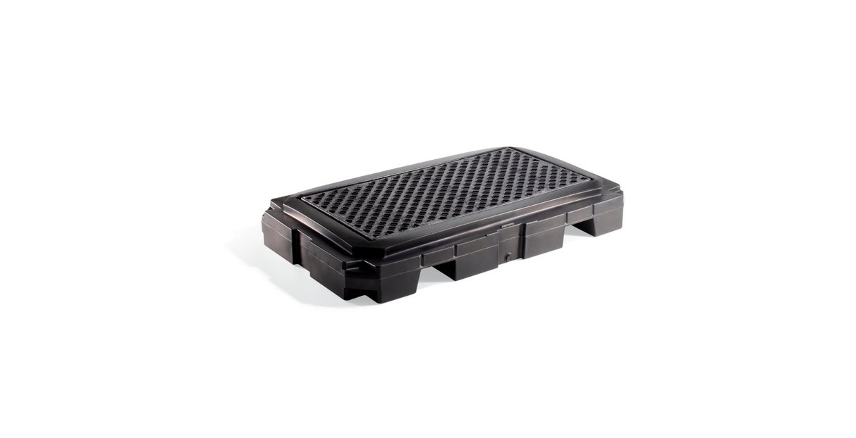 Heavy-Duty 2-Drum Polyspill Pallet Holds (2) 55 Gal. Drums 40 X 66 8.75 Sump Capacity Spill Pallets