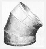 Standard 45 Degree Elbow - Paint Spray Booth Accessory