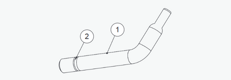 Ransburg #2 Process Gun Feed Tube For 6" Bell - Total Finishing Supplies