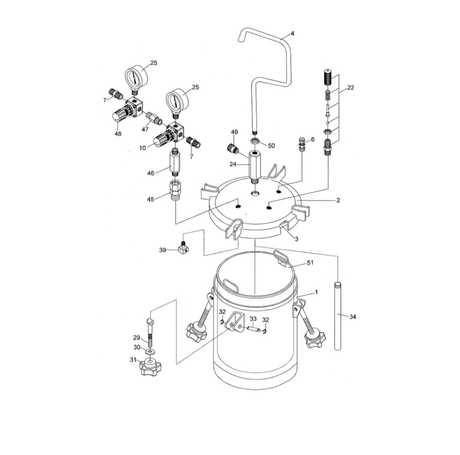 Handle for PET10 Pressure Pot - Total Finishing Supplies