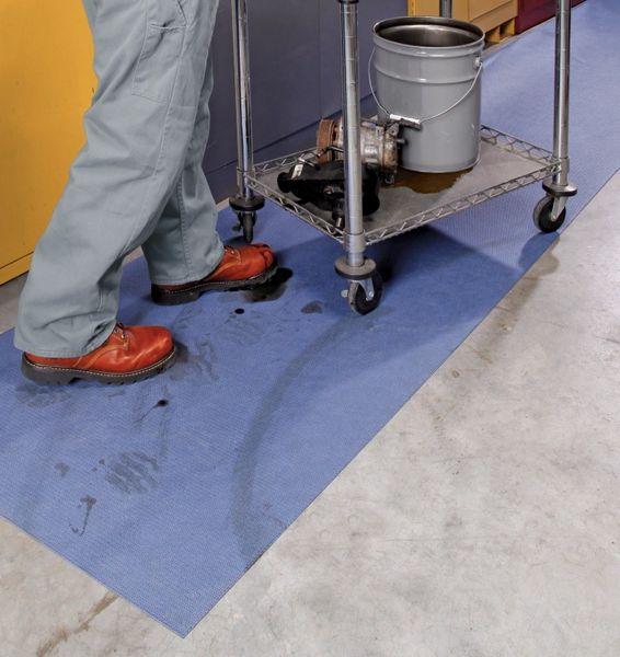 Grippy® Paint Booth Mat - 32 X 100 Blue Grippy Mats