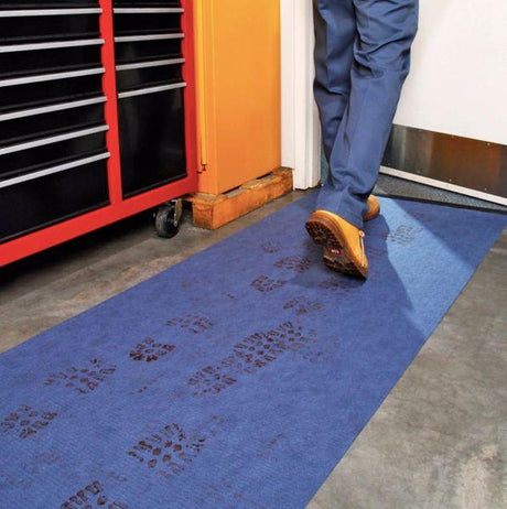 Grippy® Paint Booth Mat - 32 X 100 Blue Grippy Mats