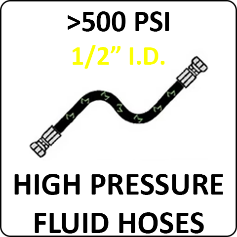 1/2" I.D. High Pressure Fluid Hoses 