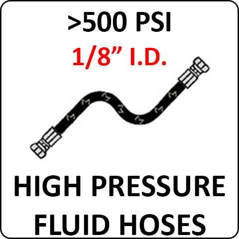 1/8" I.D. High Pressure Fluid Hoses 