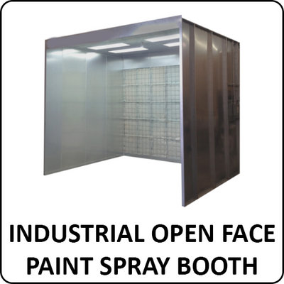 Open Face Industrial Paint Spray Booth