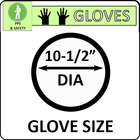 Pirate Brand 10-1/2" Diameter Size Personal Protective Equipment Gloves