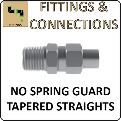 Hosco Fittings and Connections - Hose and Tubing - No Spring Guard Tapered Straights