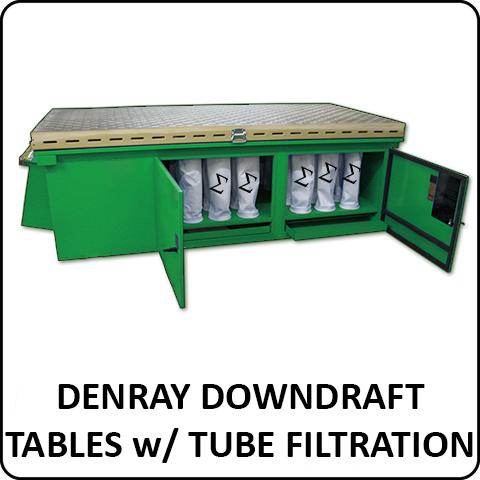 Denray Downdraft Tables with Tube Filtration - Total Finishing Supplies