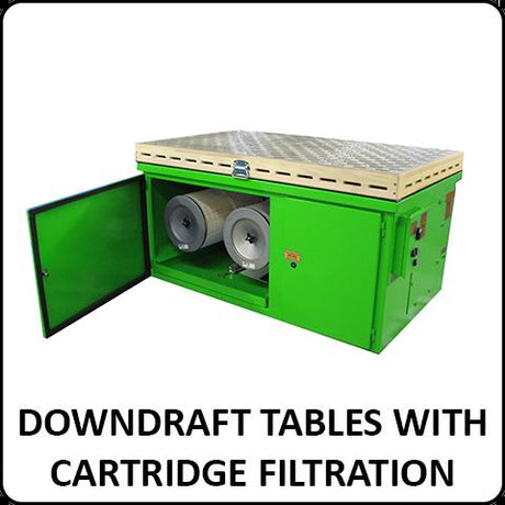 Denray Downdraft Tables with Cartridge Filtration - Total Finishing Supplies