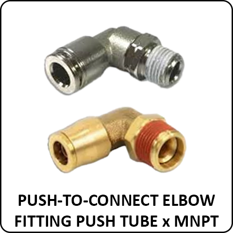 Push-to-Connect Elbow Fittings Push Tube x MNPT