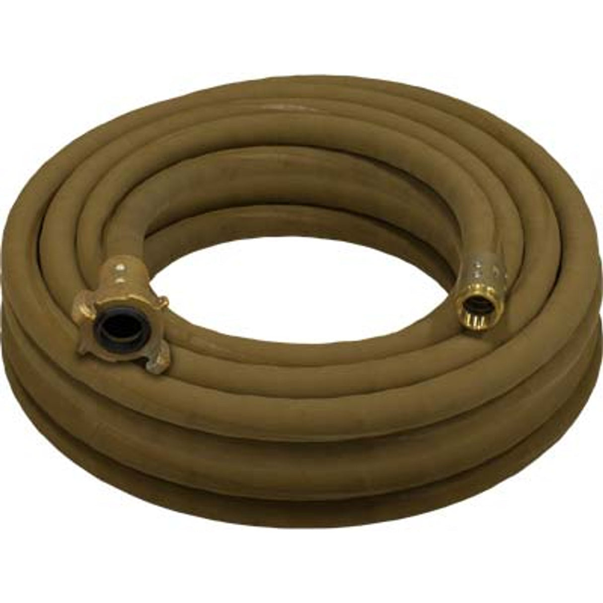 Pirate Brand - 1-1/4" Blast Hose Assembly, Tan, BIG GUN Full Flow w/ Brass Couplings