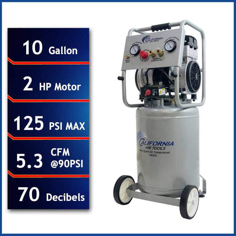 California Air Tools 2.0 HP, 10 Gal. Ultra Quiet Air Compressor - Total Finishing Supplies