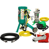 Pirate Brand, C-Series Jr., 0.5 cu ft., SILVER Blasting Package - Blast Pot, Portable, Pressure RELEASE System, Pneumatic Controls