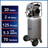 California Air Tools 2.0 HP, 20 Gal. Ultra Quiet Air Compressor - Total Finishing Supplies