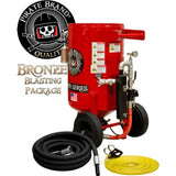 Pirate Brand, E-Series, 6.5 cu ft., BRONZE Blasting Package - Blast Pot, Portable, Pressure HOLD System, Pneumatic Controls