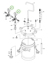 Anest Iwata PET10 - Pressure Gauge - Total Finishing Supplies