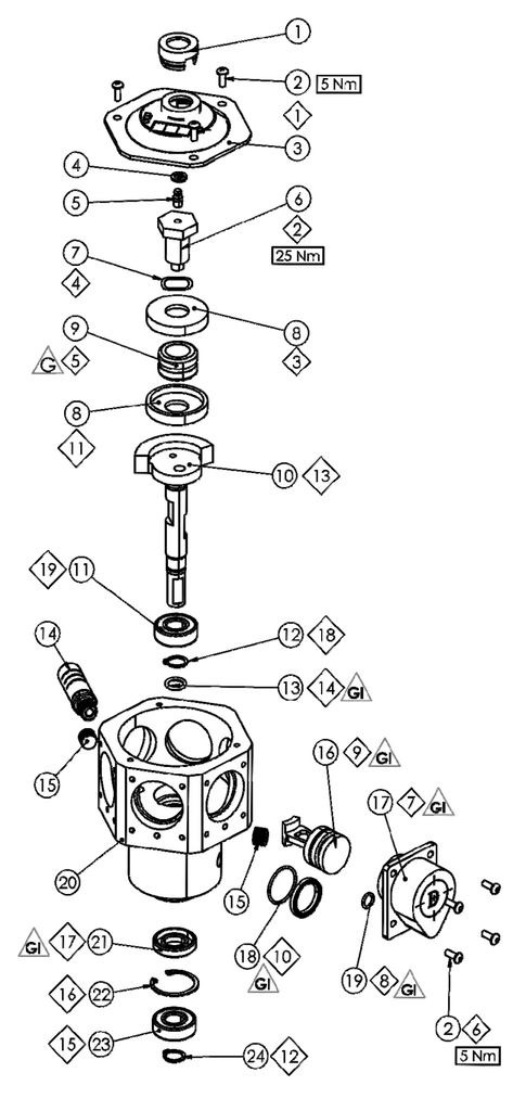 Binks 1/2 HP Air Motor Parts and Accessories - Total Finishing Supplies