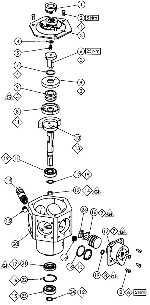 Binks 1 HP Air Motor Parts and Accessories - Total Finishing Supplies