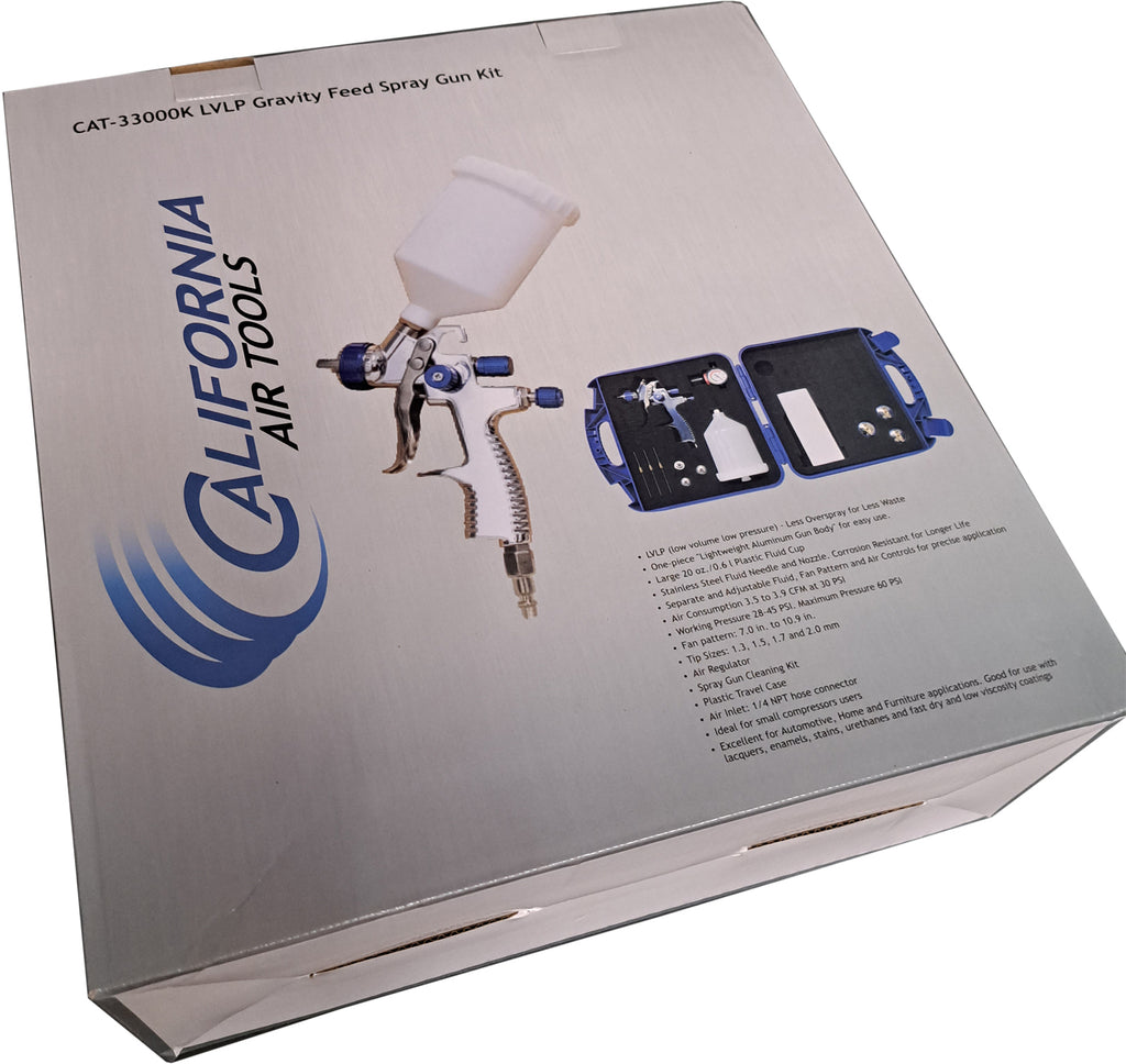 California Air Tools 33000K LVLP Gravity Feed Spray Gun Kit - Total Finishing Supplies