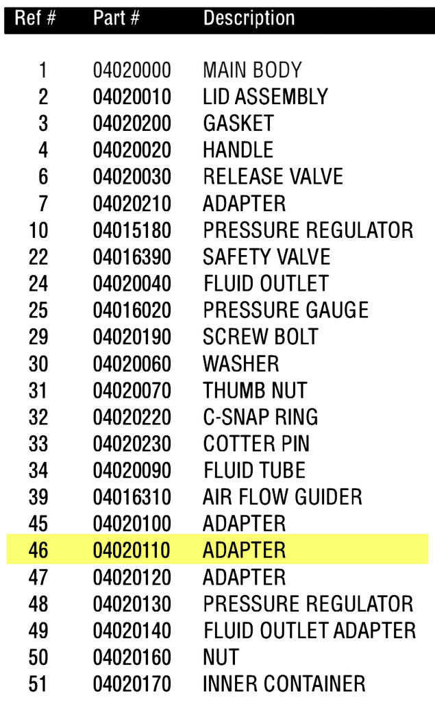 Anest Iwata PET10 - 04020110 Adapter - Total Finishing Supplies