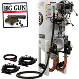 Pirate Brand, S-Series - 10 CU FT., DOUBLE OUTLET, W/ ABRASIVE CUT-OFF (Cord Mounted) - Blast Pot, STATIONARY, Pressure RELEASE System, 12VDC Electric Controls
