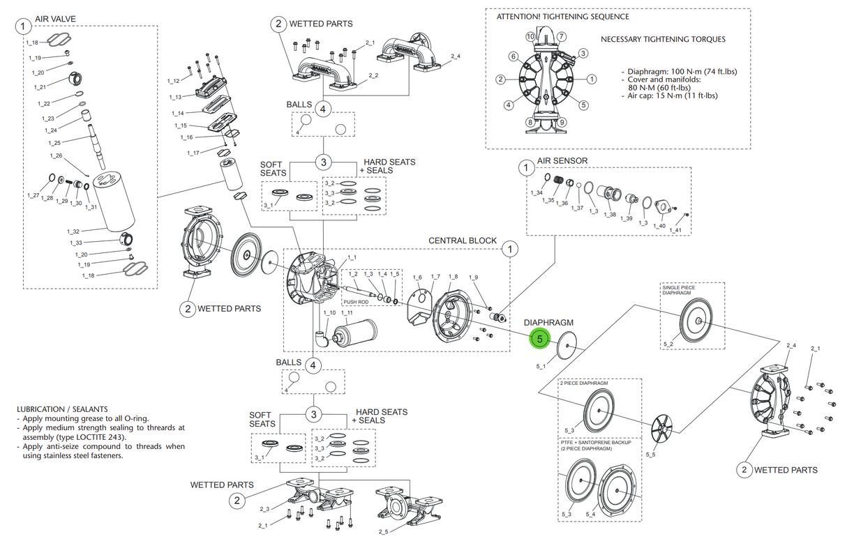 Samoa UP20R-WP-00X Diaphragm Kit