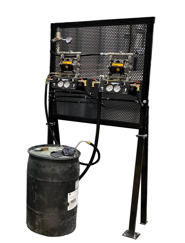 Powder Coated Pump Stand. 72” High x 36” Wide - Total Finishing Supplies