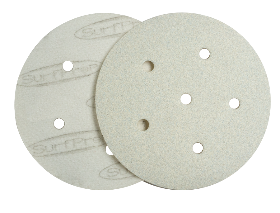 SurfPrep 5″ Ceramic White Lightning Paper Discs (Hook & Loop) - Total Finishing Supplies