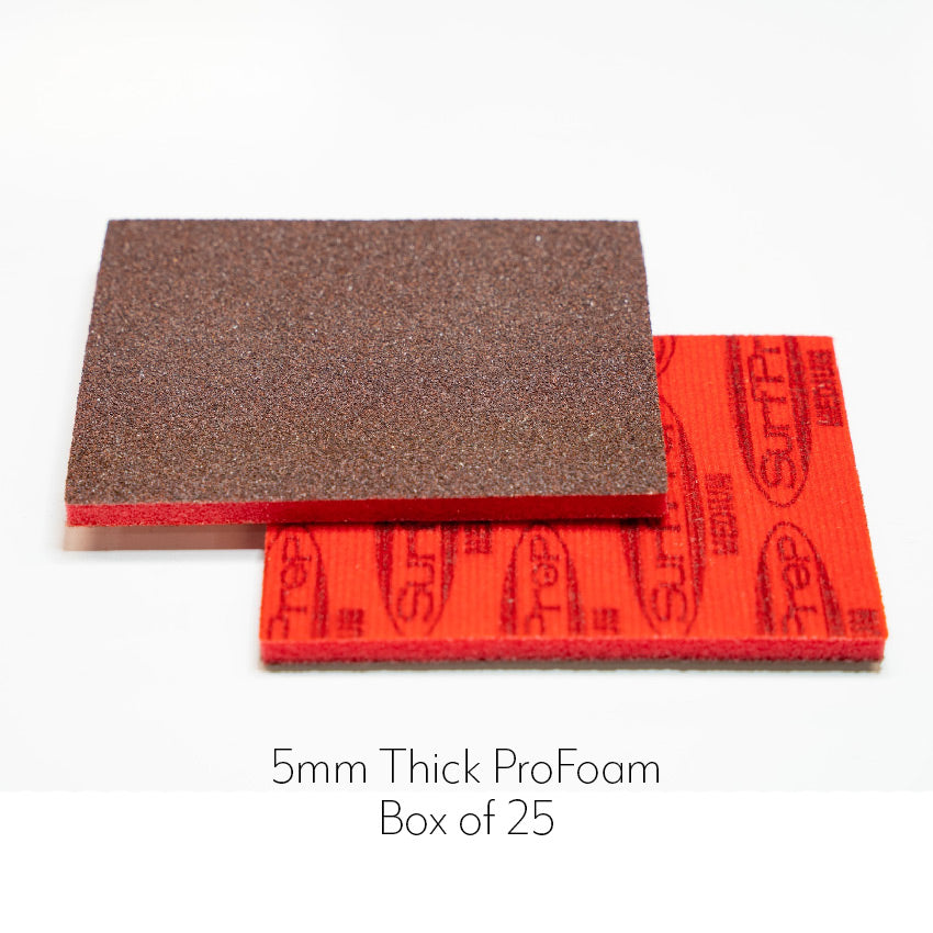 3″ X 4″ SurfPrep ProFoam Pads - 5mm Thick (New Premium Pre-Stressed Grain) Box of 25 - Total Finishing Supplies