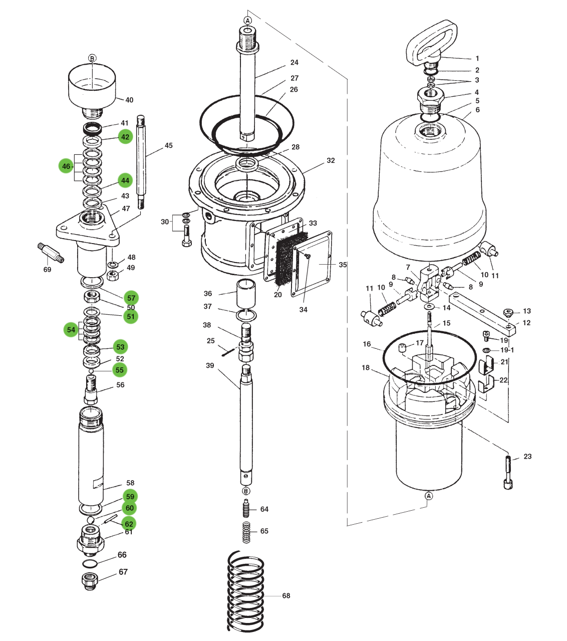 Anest Iwata 7962 Major Maintenance Pump Repair Kit; PP1171CNE