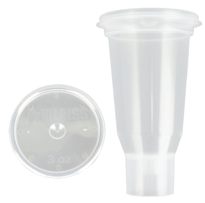 DeVilbiss DeKups® 3 oz. Disposable Cups and Lids - Total Finishing Supplies